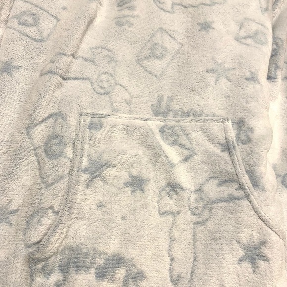 Comfy Disney Happy Potter Lounge PJs Super Soft Fleece w Hoodie Gray/Blue L - Picture 3 of 10